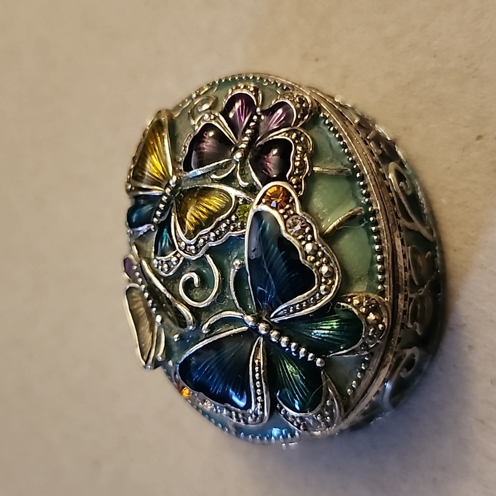 Vintage Monet Butterfly Trinket Box